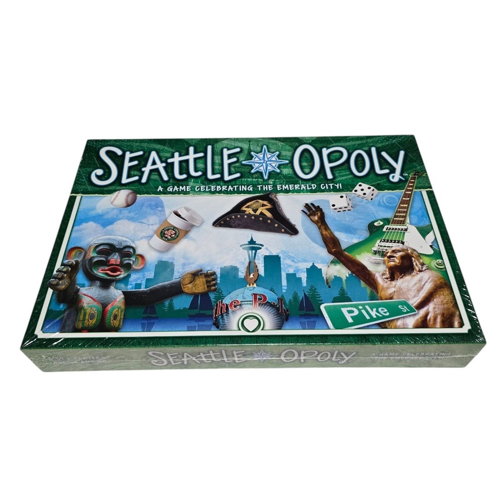 Seattle Opoly Board Game Late For The Sky Washington Monopoly NEW/SEALED Gifts‎